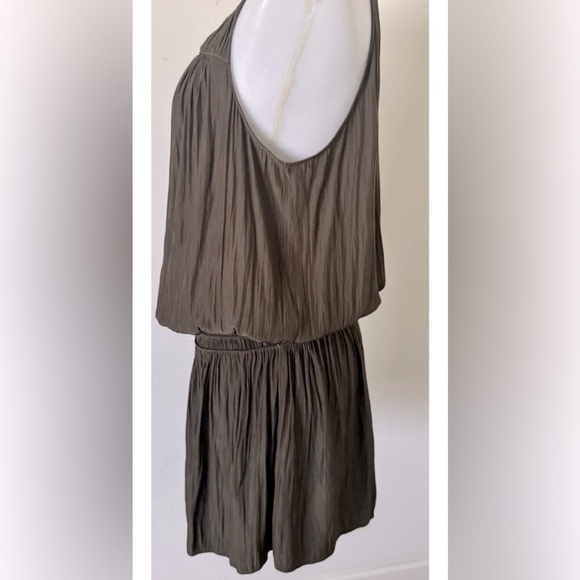 EUC! Ramy Brook Hilton Mini Dress Sleeveless in Olive Green Retail $345 - Picture 4 of 5